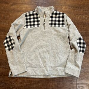 Orvis Heather Gray and Black Sweater